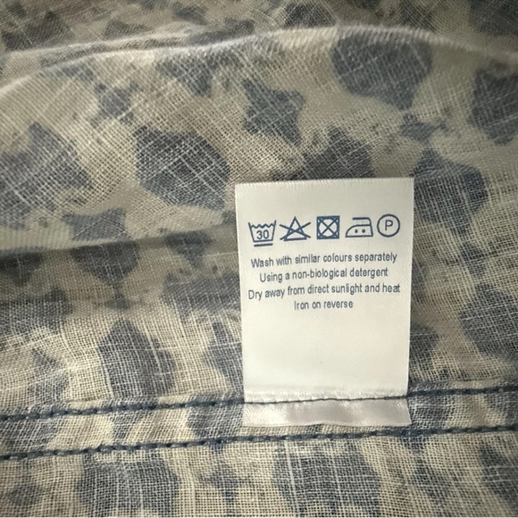 Lovebrand & Co Men's Eye of the Tiger Abaco Linen Shirt 100% Linen Size XXL - Picture 12 of 14